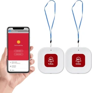 2PCS Wifi Elderly Panic Call Button Alarm Home Emergency Pager Alert System f... - Picture 1 of 7