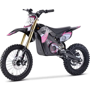 MotoTec Pink Dirt Bike Pro Lithium 1800W 48V Electric Bike - Picture 1 of 6