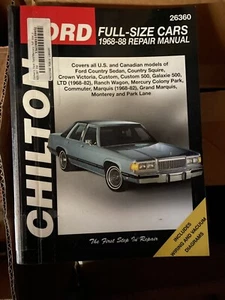 Chilton’s Repair Manual #26360 FORD Full Size Cars 1968 - 1988 - Picture 1 of 4
