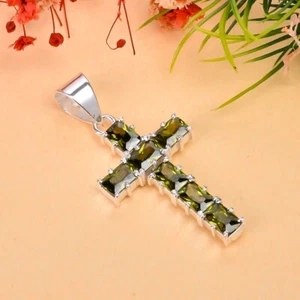 Peridot Gemstone Handmade CristmasPendant.925 Sterling Silver Peridot pendant1.2 - Picture 1 of 4