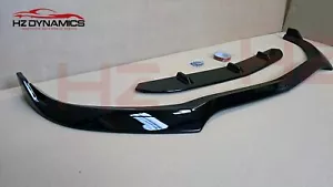 FOR 2015 2018 MERCEDES C63 C CLASS BUMPER GLOSS BLACK FRONT LIP SPLITTER SPOILER - Picture 1 of 8