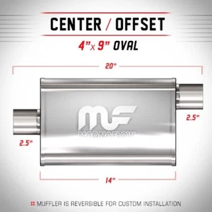 Schalldämpfer Muffler Magnaflow 4x9'' x20'' Ausgänge 2.5''/2.5'' Offset - Afbeelding 1 van 1