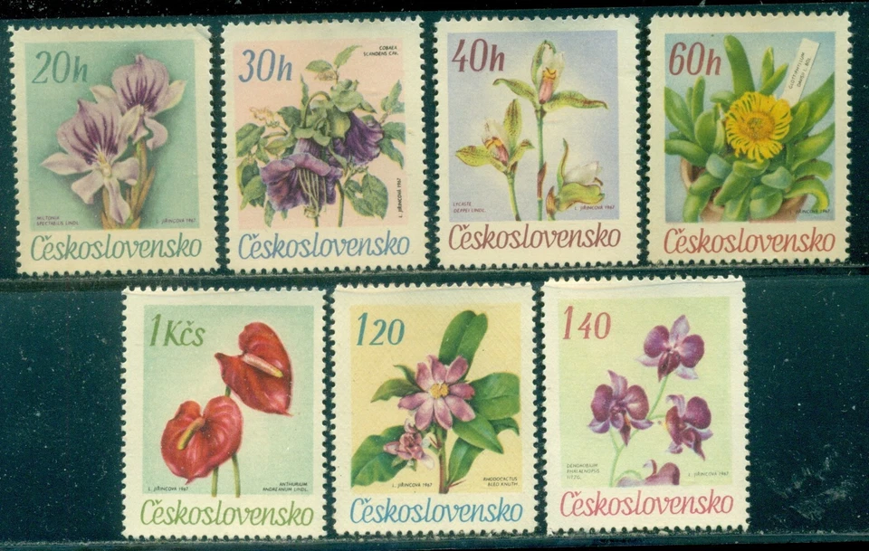 CZECHOSLOVAKIA SCOTT #'s 1490-1496 SET, FLOWERS, MINT, NO GUM, GREAT PRICE! - Image 1 of 1