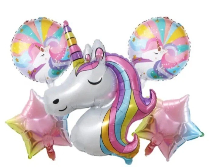Globos unicornio 5 piezas Foto 1 de 1