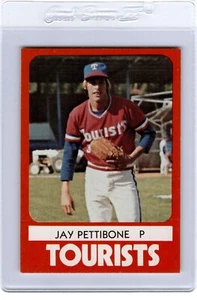 TCMA Ashville Tourists #17 Jay Pettibone Anaheim California 1980 - Imagen 1 de 2