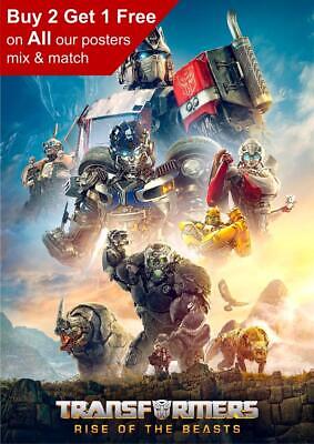 Transformers Rise Of The Beasts 2023 Movie Poster A5 A4 A3 A2 A1 • 3.99£