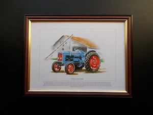 FORDSON SUPER MAJOR TRACTOR PRINT FRAMED - Picture 1 of 1