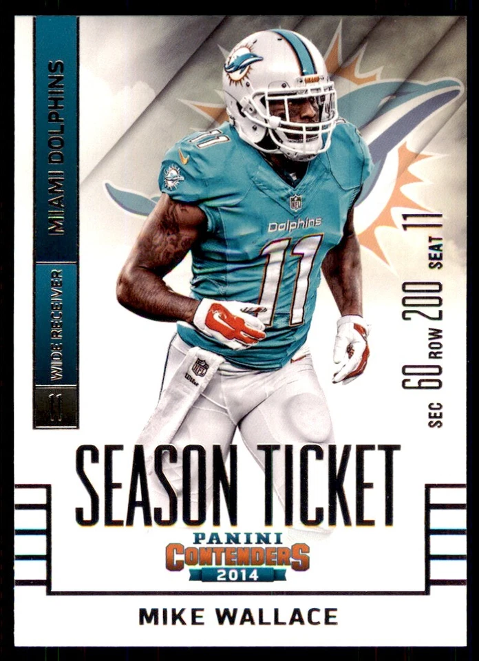 2014 Panini Contenders Mike Wallace Football Cards #41 - Image 1 of 2