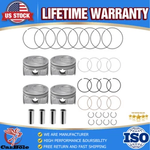 Engine Pistons w/ Rings Kit Fit For 11-19 Kia Sorento Optima Hyundai Sonata 2.4L - Picture 1 of 18