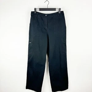 Pantalones de mezclilla Lauren Ralph Lauren negros cargo con cremallera para mujer talla 10 Petite vintage - Imagen 1 de 22