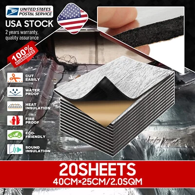 MODIGT High-quality 21SQFT Sound Deadener Auto Heat Shield Noise Reduce Mat autohesion