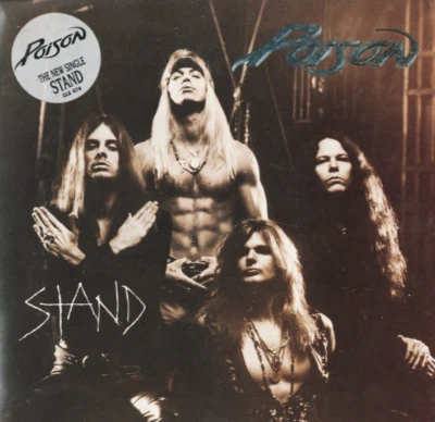 POISON  Stand UK 7" VINYL w/PS  90s GLAM HARD ROCK - Image 1 of 2