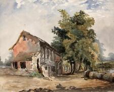 Watercolour Painting - Mill Guys Cliffe - Warwickshire 1846 19th Century