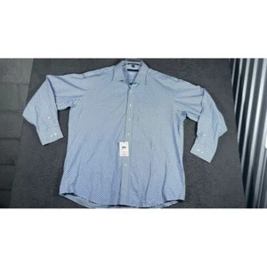 Tommy Hilfiger Men's Classic Striped Dress Shirt Blue White Business XL NWT - Picture 1 of 8