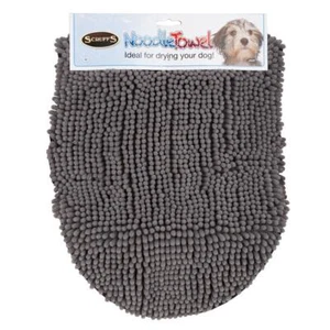 Dog Towel Dry Absorbent Microfibre Drying Dogs Puppy Pet Scruffs Noodle Grey - Picture 1 of 4