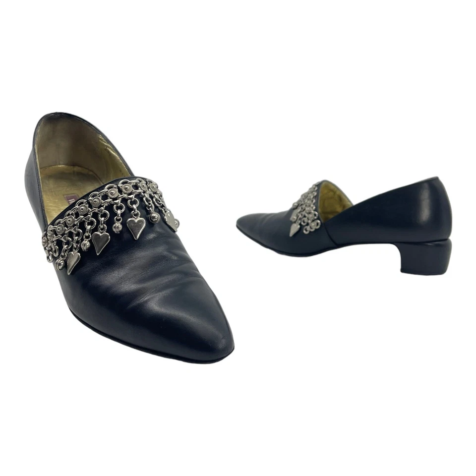 Винтажный WALTER STEIGER женщин 7,5 38 кожи ботильоны мокасины Италия - Изображение 1 из 4