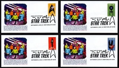 USA, SCOTT # 5132-5135, SET OF 4 ROBERT GRAEBNER FDC COVERS, STAR TREK YEAR 2016 - Image 1 of 4