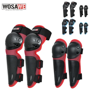 WOSAWE Kids Motorcycle Knee Elbow Pads Racing Sports Arm/Leg Protection Guards - Picture 1 of 14