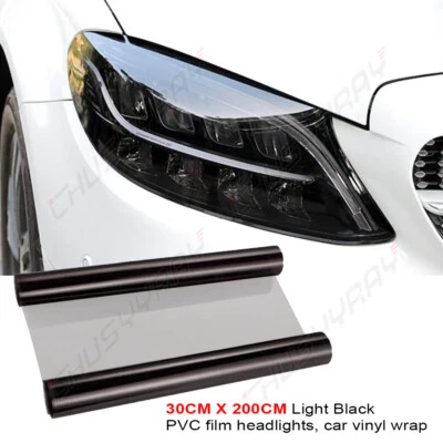 Película de vinilo para faros delanteros de coche 30 x 200 cm [negro claro] para Lexus CT200H - Imagen 1 de 4