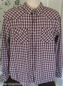 Mambo Men's Large Pearl Snap Shirt Long Sleeve Plaid Australia  - Picture 1 of 6