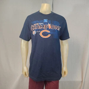 Vintage NFL Chicago Bears Blue 2006 Champions Graphic T Shirt Top LARGE Crew SS - Picture 1 of 6