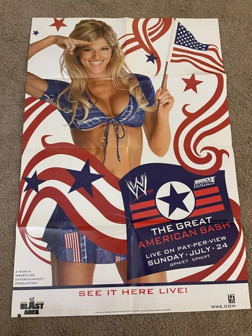 WWE Great American Bash 2005 Torrie Wilson 27X40 2 ftX 3ft Blast Area PPV Poster Cover