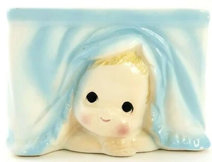 Vintage Ceramic Planter Baby Boy Nursery Japan Adorable - Picture 1 of 9