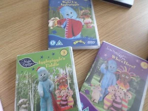 IN THE NIGHT GARDEN DVD x 3 IGGLEPIGGLES TIDDLE WKE UP IGGLE ETC FREE P & P - Foto 1 di 4