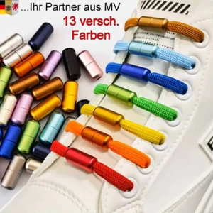 Elastische Schnürsenkel Flach mit Schnellverschluss ohne Binden - 13 Farben - Bild 1 von 19