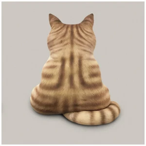 Simulated Cat Silhouette Animal Pillow Plush Toy - Picture 1 of 1
