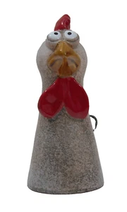 Gartenstecker Zaunhocker Huhn Hahn Keramik Garten Deko Skulptur Figur Objekt - Bild 1 von 4