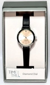 NUEVO EN CAJA Reloj de pulsera Time and Tru esfera diamante genuino (NECESITA BATERÍA) - Imagen 1 de 3