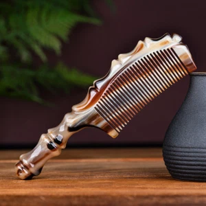 Natural Yak Horn Comb Handmade Boutique Yak Horn Hair Comb Massage/Scalp Brush - Picture 1 of 4