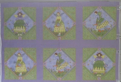 Debbie Mumm SSI 6 Bloques Jardín Hadas Tramposo Tela Lavanda y Verde Foto 1 de 4