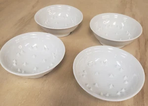 Williams Sonoma Grapefruit Bowls With Teeth - White Ceramic Set of 4 - Picture 1 of 8