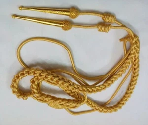 Gold Wire Cord British Army Aiguillette US Military Officer Aiguillett Navy WWII - Picture 1 of 2