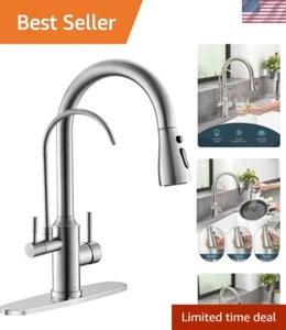 Versatile Stainless Steel Kitchen Faucet with 3 Way Sprayer & Water Purifier - Picture 1 of 10