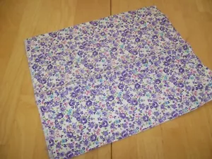 New White Purple Mini Floral Print Cotton Fabric Material 13" x 42" Quilting - Picture 1 of 7