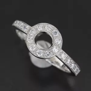 Tiffany & Co. Half Eternity Diamond Circle Ring US4.25 Platinum950 2mm E1639 - Picture 1 of 8