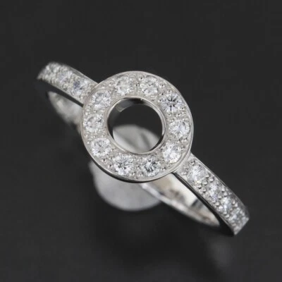 Tiffany & Co. Half Eternity Diamond Circle Ring US4.25 Platinum950 2mm E1639 - Image 1 of 4