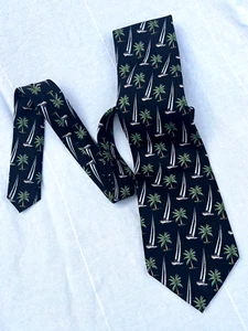 Corbata para hombre Tango velero de seda y palmera - Imagen 1 de 14