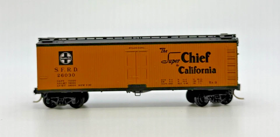 N Scale Kadee "S.F.R.D." Yellow Refrigerator Freight Car No Box #2 - Image 1 of 4