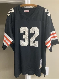 Maglia vintage Mitchell & Ness Jim Brown 1964 Cleveland Browns retro rara NERA! - Foto 1 di 12