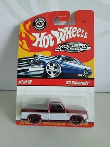 Hot Wheels 2008 40th Anniversary Modern Classics 7/15- '83 Chevy Silverado Red - Picture 1 of 10