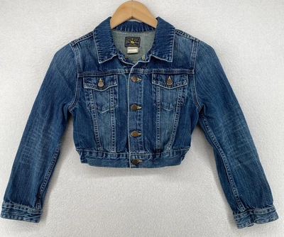 POLO RALPH LAUREN Jacket Girls 12 Denim Trucker Jean 100% Cotton Blue - Image 1 of 4