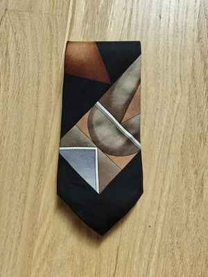 Corbata para hombre JT Beckett multicolor, 100 % seda, patrón abstracto ancho Foto 1 de 3