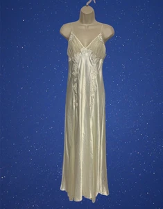Victorias Secret Satin Lace Bridal Nightgown Full Length Womens SM Y2K Vintage - Picture 1 of 15