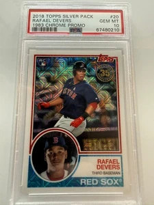 2018 TOPPS SILVER PACK 1983 CHROME PROMO 20 RAFAEL DEVERS RC PSA 10 RED SOX - Picture 1 of 2