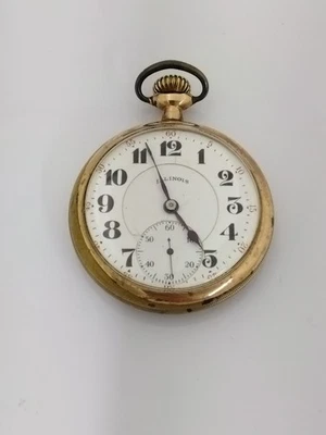 Vtg 1921 Illinois 16s 19 Jewel Grade 706 Gold Filled Pocket Watch RUNS!! - Image 1 of 4