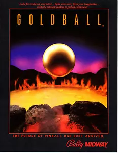 GOLD BALL Flyer Original PROMO Flipper BALLY 1983 Prospekt Werbung Slick GOLDBALL - Bild 1 von 2